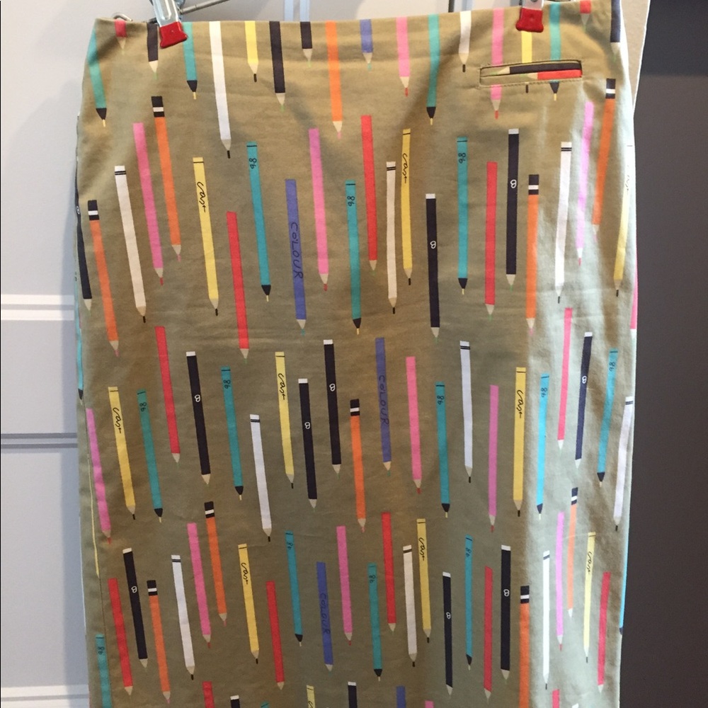 Anthropologie Elevenses Pencil Print Skirt Size 2